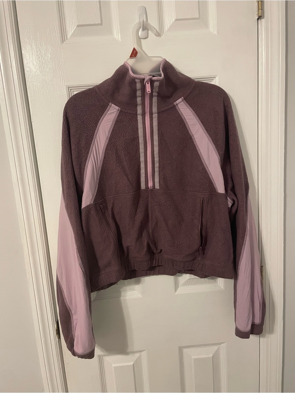 Free People Movement So Fly Fleece Half-Zip Jacket Boysenberry Size Small